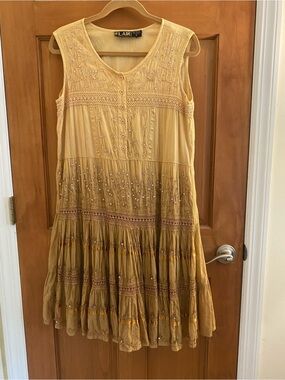 Boho Hippie Ombré Dress with Sparkles